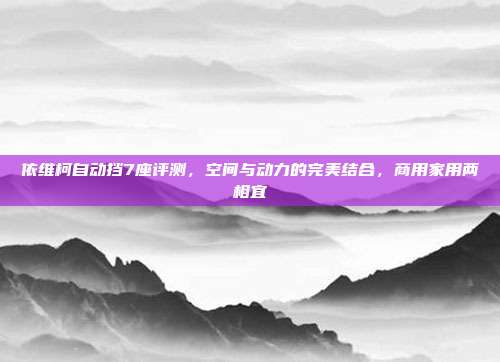 依维柯自动挡7座评测，空间与动力的完美结合，商用家用两相宜
