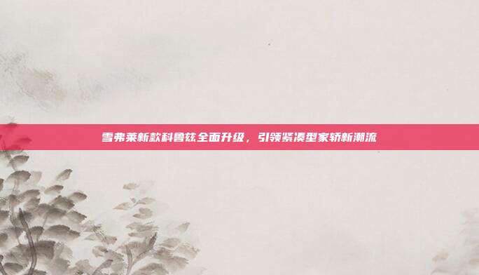 雪弗莱新款科鲁兹全面升级，引领紧凑型家轿新潮流