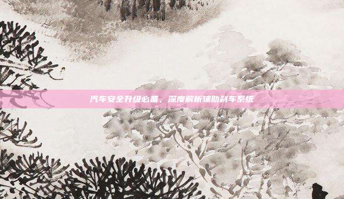 汽车安全升级必备，深度解析辅助刹车系统