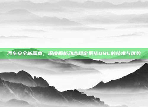 汽车安全新篇章，深度解析动态稳定系统DSC的技术与优势