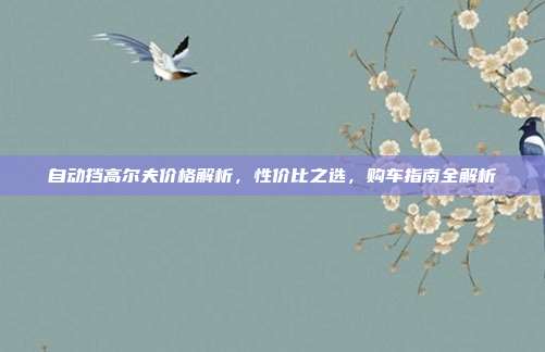自动挡高尔夫价格解析，性价比之选，购车指南全解析