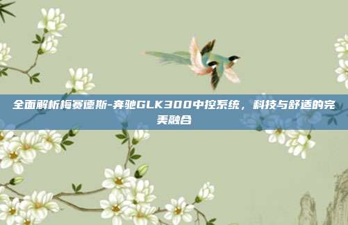 全面解析梅赛德斯-奔驰GLK300中控系统，科技与舒适的完美融合