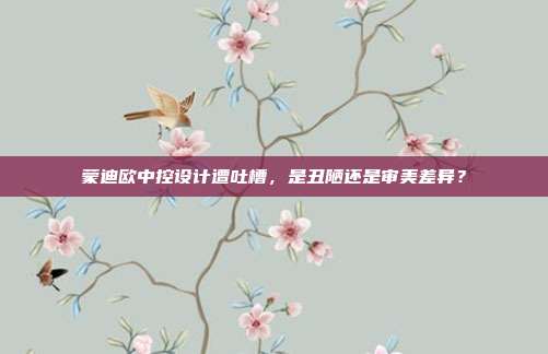 蒙迪欧中控设计遭吐槽，是丑陋还是审美差异？