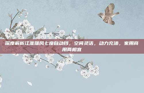 深度解析江淮瑞风七座自动挡，空间灵活，动力充沛，家用商用两相宜