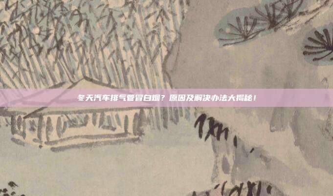 冬天汽车排气管冒白烟？原因及解决办法大揭秘！