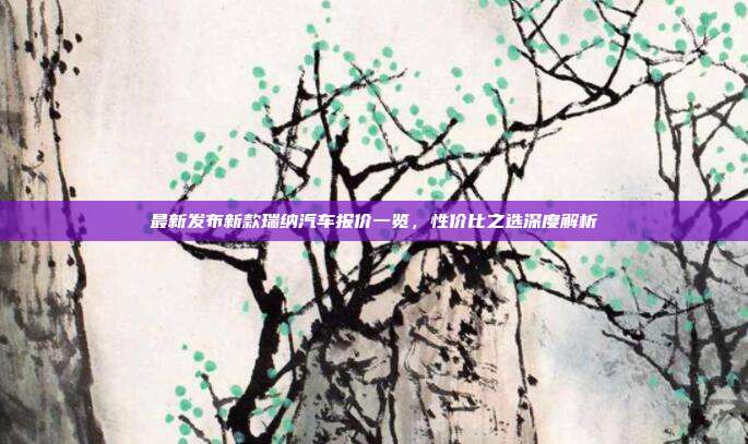 最新发布新款瑞纳汽车报价一览，性价比之选深度解析