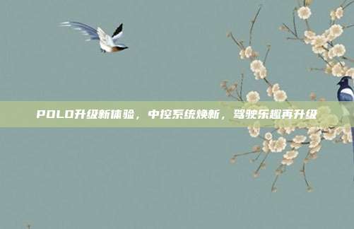 POLO升级新体验，中控系统焕新，驾驶乐趣再升级