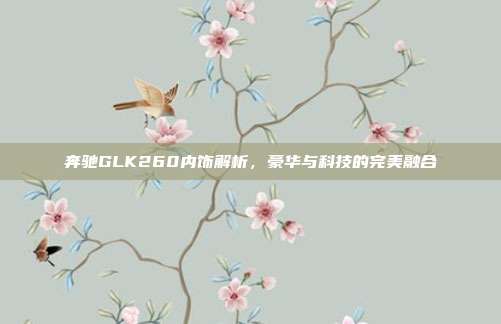 奔驰GLK260内饰解析，豪华与科技的完美融合