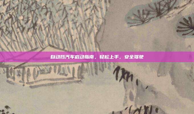 自动挡汽车启动指南，轻松上手，安全驾驶