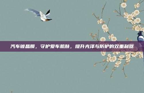 汽车镀晶膜，守护爱车肌肤，提升光泽与防护的双重利器