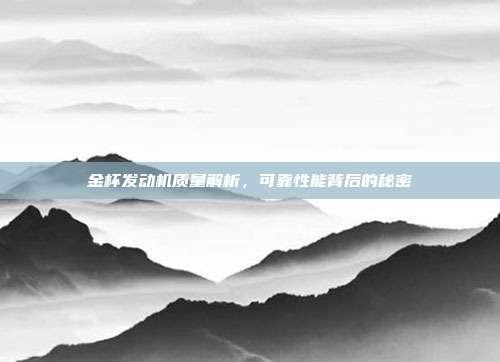金杯发动机质量解析，可靠性能背后的秘密