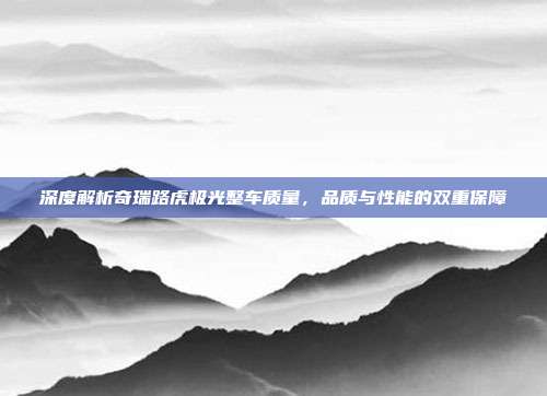 深度解析奇瑞路虎极光整车质量，品质与性能的双重保障