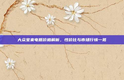 大众宝来电瓶价格解析，性价比与市场行情一览