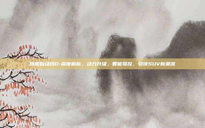 博越自动挡D-深度解析，动力升级，智能驾控，引领SUV新潮流