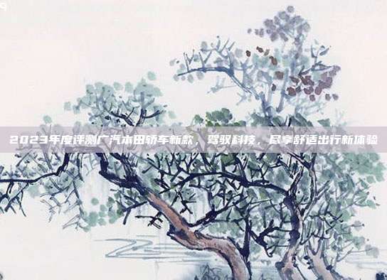 2023年度评测广汽本田轿车新款，驾驭科技，尽享舒适出行新体验
