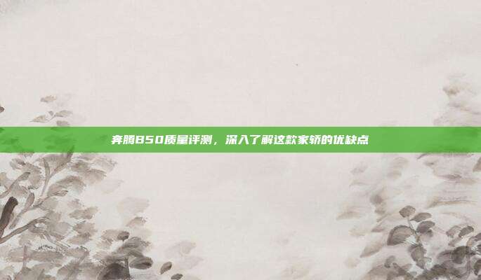 奔腾B50质量评测，深入了解这款家轿的优缺点