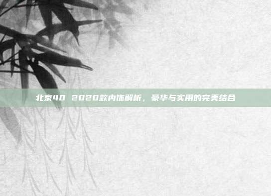 北京40 2020款内饰解析，豪华与实用的完美结合