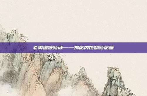 老奥迪焕新颜——揭秘内饰翻新秘籍