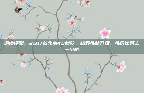 深度评测，2017款北京40新款，越野性能升级，性价比再上一层楼