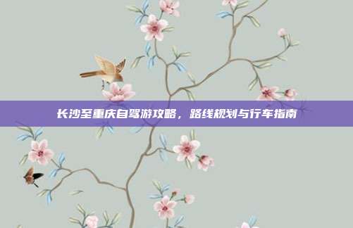 长沙至重庆自驾游攻略，路线规划与行车指南