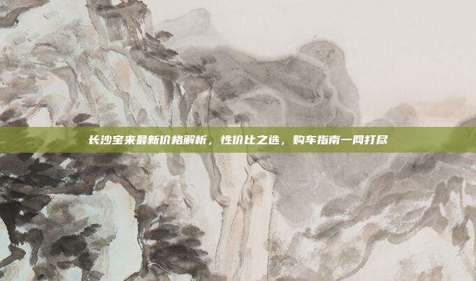 长沙宝来最新价格解析，性价比之选，购车指南一网打尽