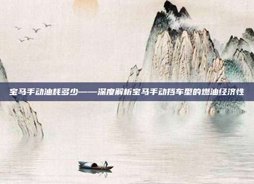 宝马手动油耗多少——深度解析宝马手动挡车型的燃油经济性