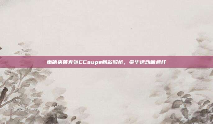 重磅来袭奔驰CCoupe新款解析，豪华运动新标杆