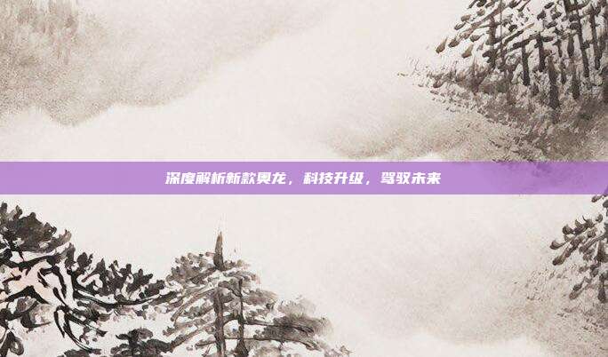 深度解析新款奥龙，科技升级，驾驭未来