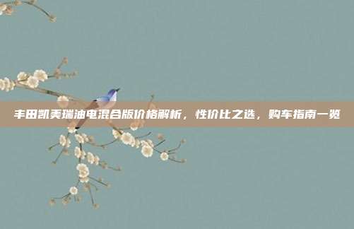 丰田凯美瑞油电混合版价格解析，性价比之选，购车指南一览