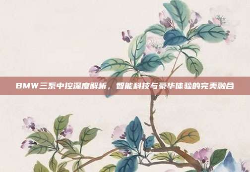 BMW三系中控深度解析，智能科技与豪华体验的完美融合