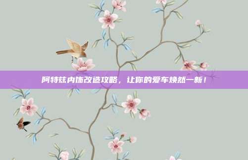 阿特兹内饰改造攻略，让你的爱车焕然一新！