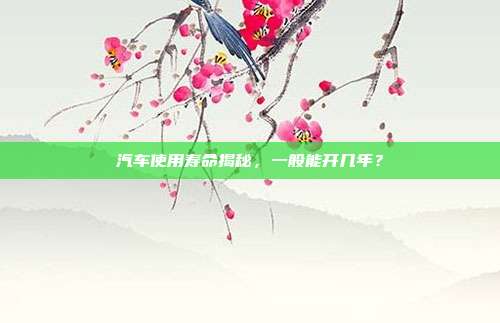汽车使用寿命揭秘，一般能开几年？