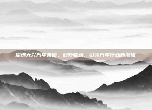 深圳大兴汽车集团，创新驱动，引领汽车行业新潮流