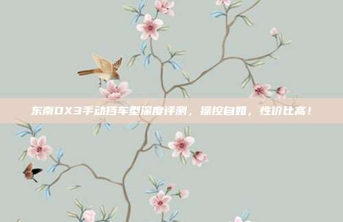 东南DX3手动挡车型深度评测，操控自如，性价比高！
