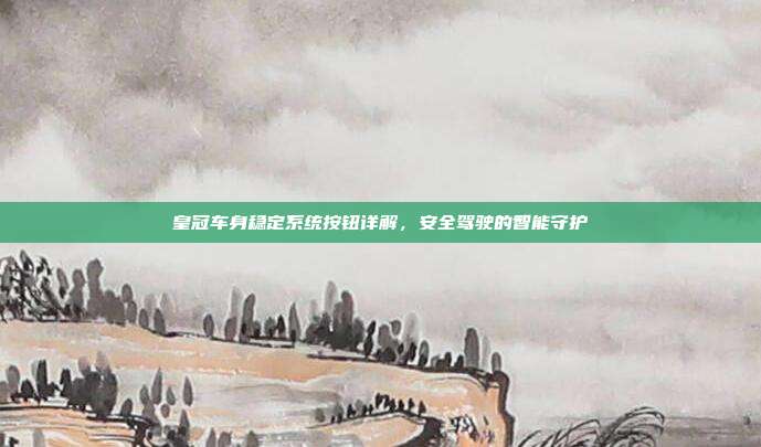皇冠车身稳定系统按钮详解，安全驾驶的智能守护