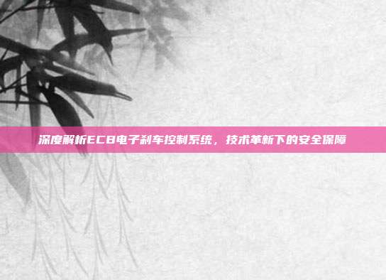 深度解析ECB电子刹车控制系统，技术革新下的安全保障
