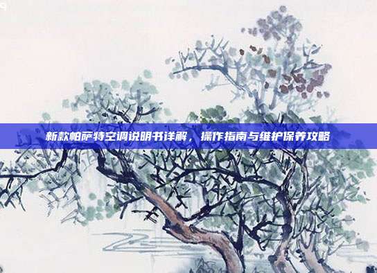 新款帕萨特空调说明书详解，操作指南与维护保养攻略