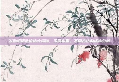 发动机清洗价格大揭秘，不同车型、不同方法的成本分析