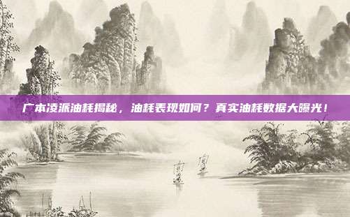 广本凌派油耗揭秘，油耗表现如何？真实油耗数据大曝光！