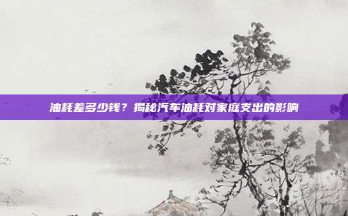 油耗差多少钱？揭秘汽车油耗对家庭支出的影响