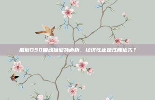 启辰D50自动挡油耗解析，经济性还是性能优先？