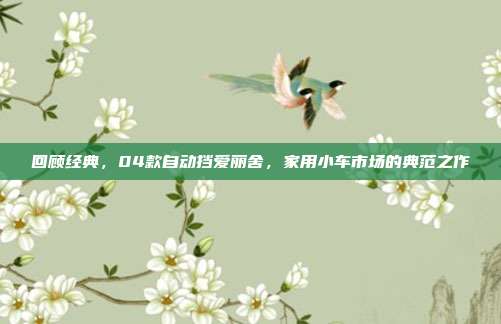 回顾经典，04款自动挡爱丽舍，家用小车市场的典范之作