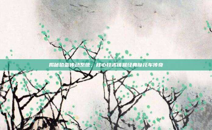 揭秘哈雷传动系统，核心技术铸就经典摩托车传奇