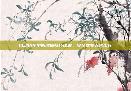 自动挡车型防溜坡技巧详解，安全驾驶无忧出行