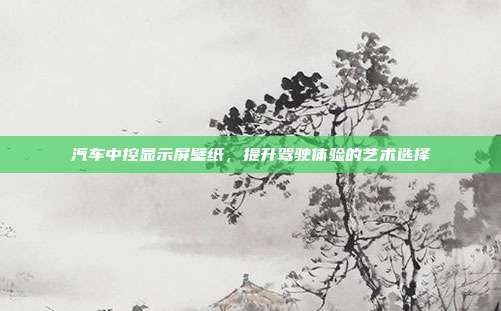 汽车中控显示屏壁纸，提升驾驶体验的艺术选择