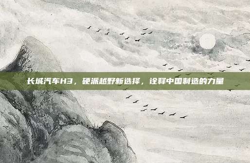 长城汽车H3，硬派越野新选择，诠释中国制造的力量