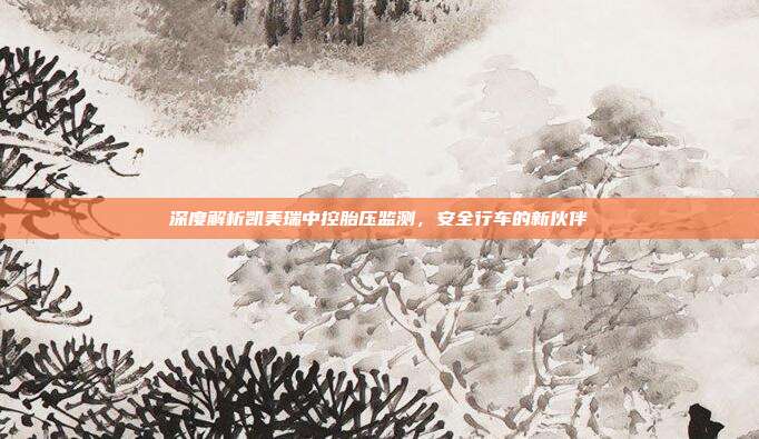 深度解析凯美瑞中控胎压监测，安全行车的新伙伴