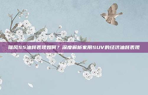 瑞风S5油耗表现如何？深度解析家用SUV的经济油耗表现