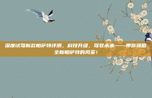 深度试驾新款帕萨特评测，科技升级，驾驭未来——带你领略全新帕萨特的风采！
