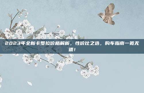 2023年全新卡罗拉价格解析，性价比之选，购车指南一览无遗！